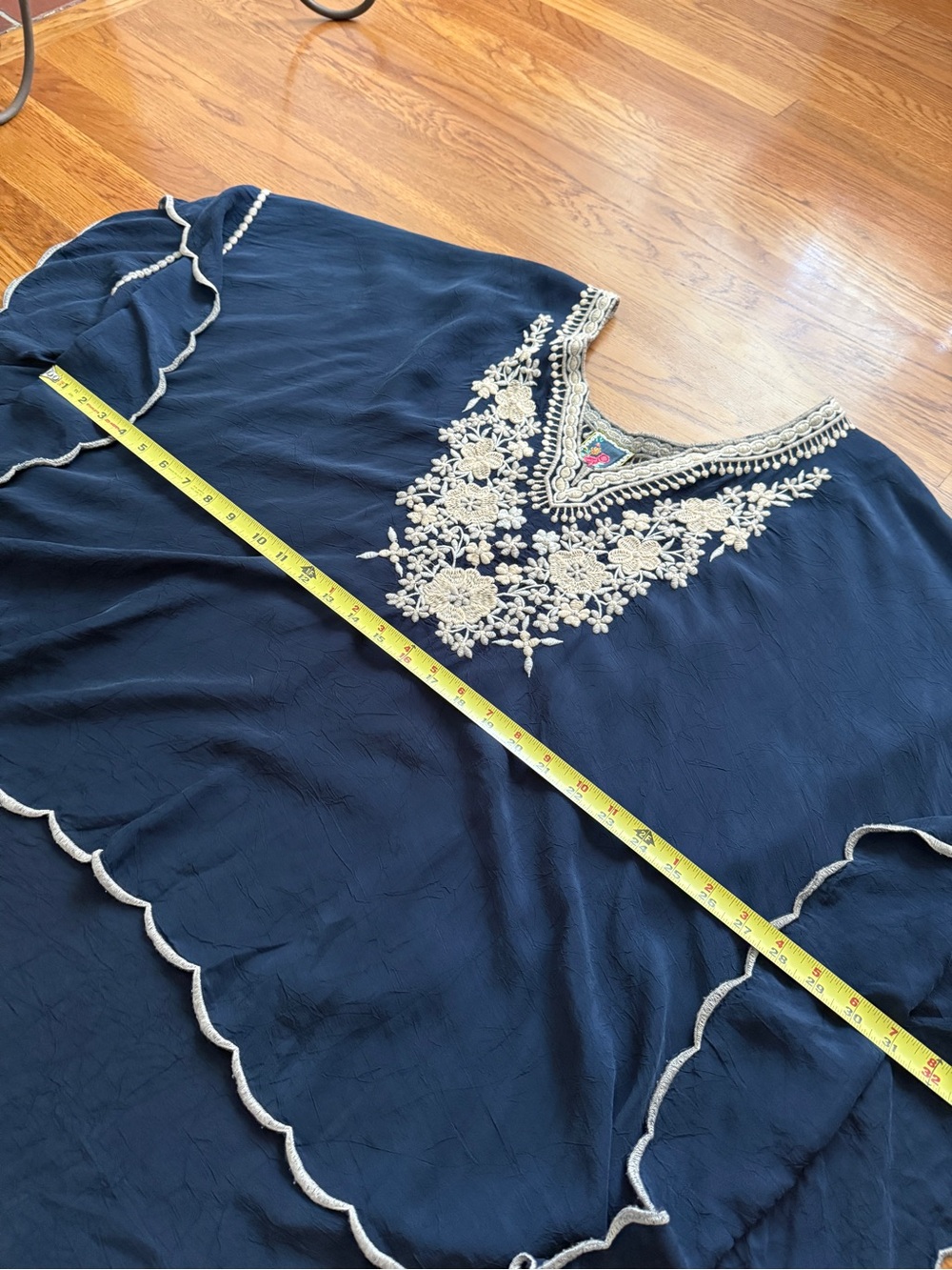 Johnny Was embroidered Georgette poncho tunic top XXL - Picture 9 of 12